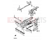 SUZUKI TS250X K (1989) 59 - REAR SWINGING ARM (E15,E16,E17,E18,E22,E24)