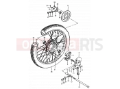 42 - REAR WHEEL - Suzuki TS50ERPD T (1996)