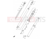 47 - FRONT DAMPER (MODEL W/X) - Suzuki VS800GL X (1999) Intruder